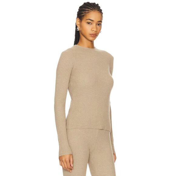 Fear of God ESSENTIALS Fitted Sweater in Desert Sand Medium Womens Top - Picture 13 of 15